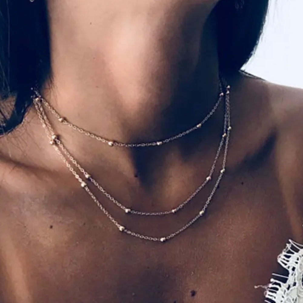 2/$10 NEW! Multilayer Chain Necklace Boho Minimalist Cute Summer Dainty
